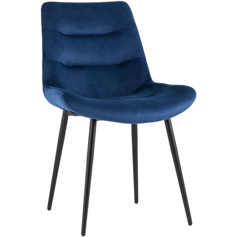 Стул Austin Chair Велюр Индиго Индиго Черный Стул Austin Chair Велюр Индиго Индиго Черный в Волгограде | Loft Concept