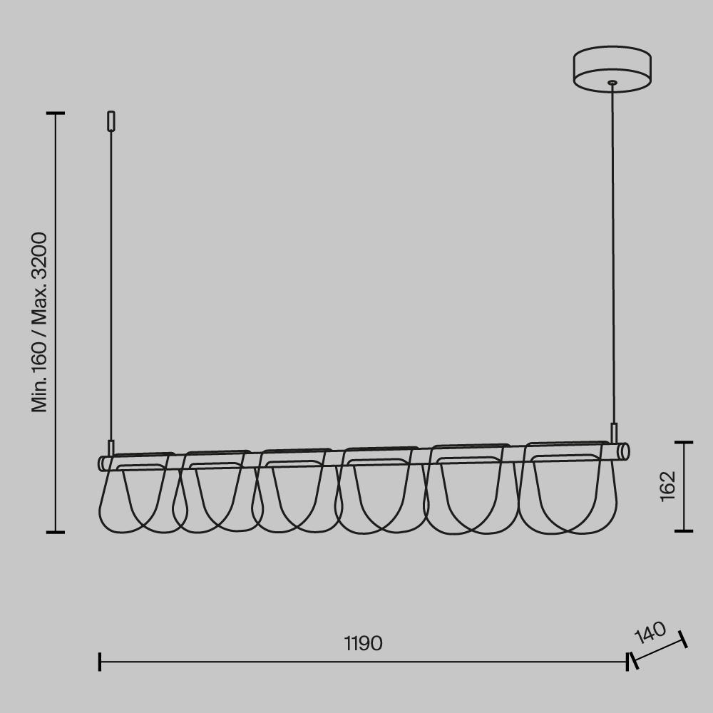 Люстра подвесная Fluffy 3000К 30Вт в Волгограде