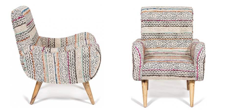 Кресло KELIM Pattern Brown Chair Кресло KELIM Pattern Brown Chair - Loft-Concept в Волгограде