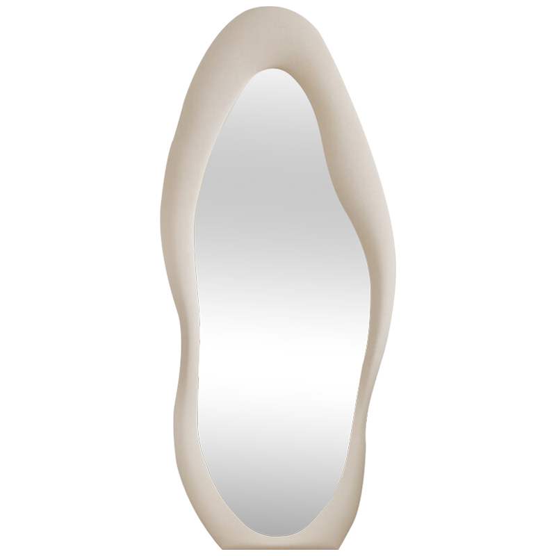 Зеркало Velvet Curved Form Mirror Молочный Зеркало в Волгограде | Loft Concept 
