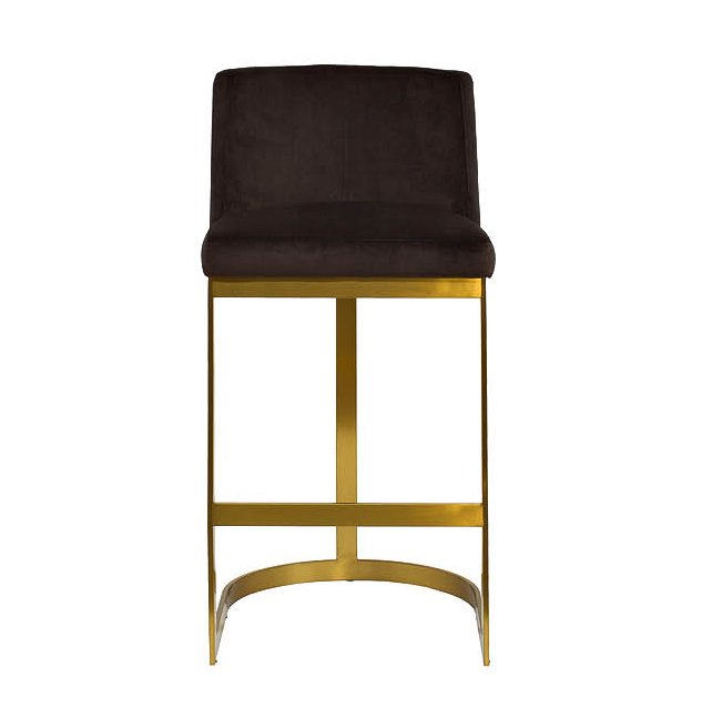Барный стул Neoclassicism Bar Chair Золотой Коричневый Барный стул Neoclassicism Bar Chair Золотой Коричневый в Волгограде | Loft Concept