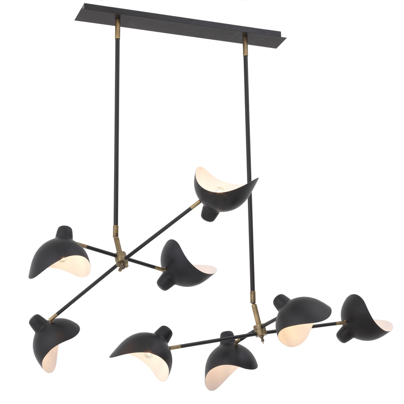 Люстра Eichholtz Chandelier Ophelia Черный Латунь Античная полированная Люстра Eichholtz Chandelier Ophelia Черный Латунь Античная полированная в Волгограде | Loft Concept