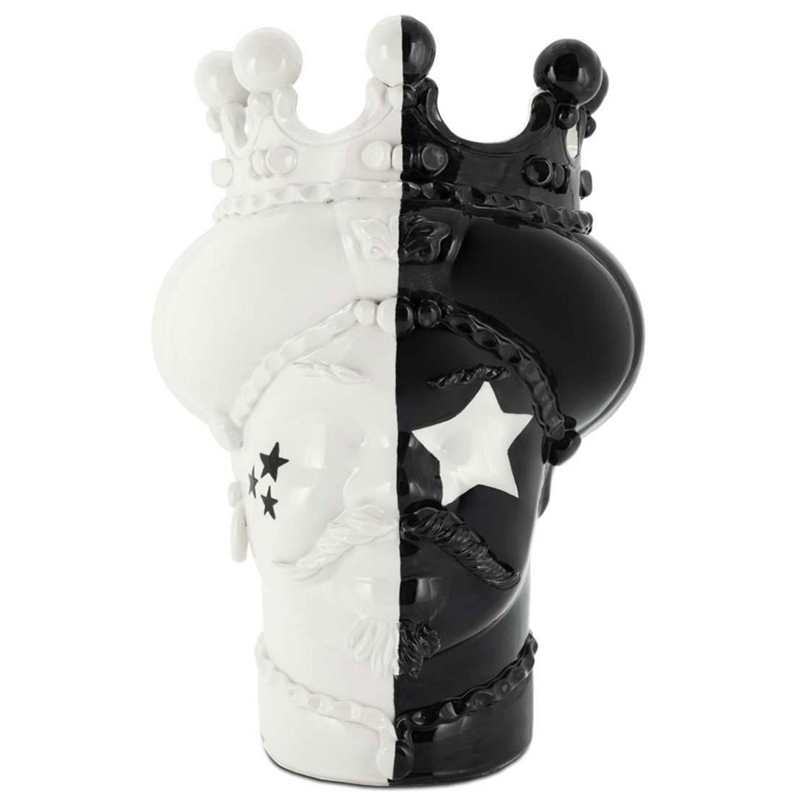 Ваза Vase Moro Man Star Black White Белый Черный в Волгограде | Loft Concept 