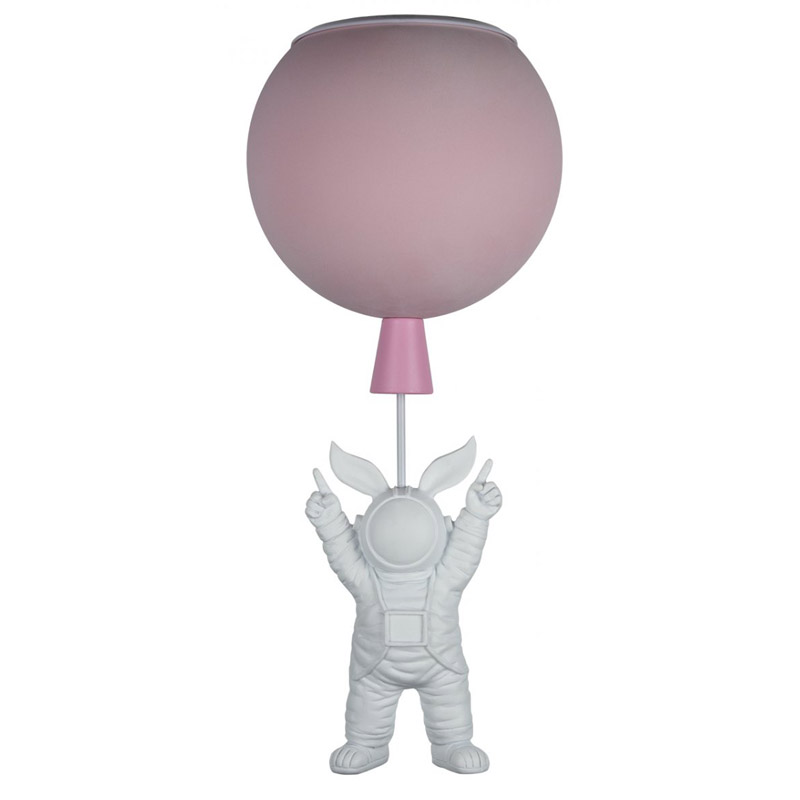 Потолочный светильник Cosmonaut pink ball Белый Розовый Потолочный светильник Cosmonaut pink ball Белый Розовый в Волгограде | Loft Concept