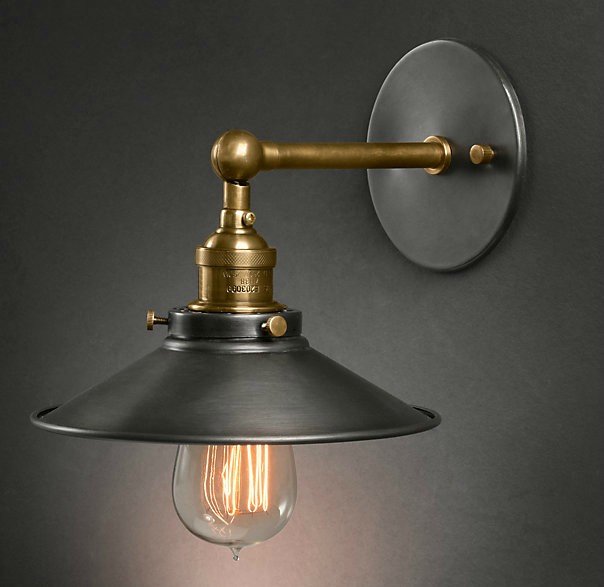 Бра Cone 20th c.Factory filament Черный Бра Cone 20th c.Factory filament Черный в Волгограде | Loft Concept
