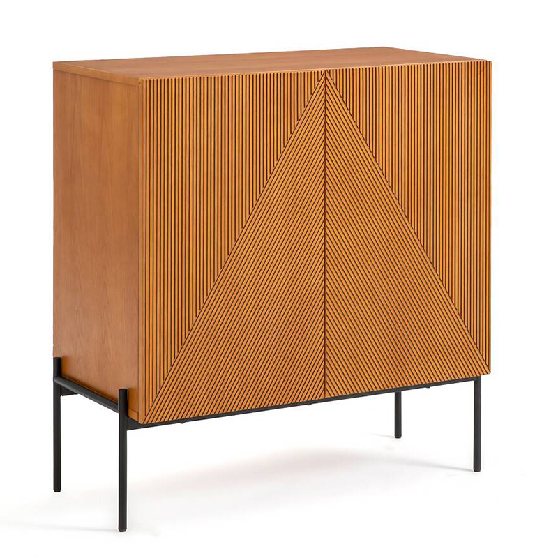 Комод-бар с геометрическим рисунком на дверцах Anders Chest of drawers Темный дуб Комод-бар с геометрическим рисунком на дверцах Anders Chest of drawers Темный дуб в Волгограде | Loft Concept