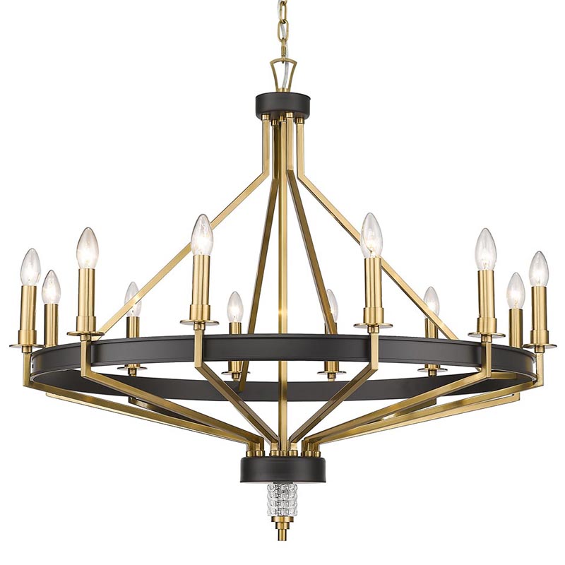 Люстра Fainela Chandelier 96 Латунь Черный Люстра Fainela Chandelier 96 Латунь Черный в Волгограде | Loft Concept