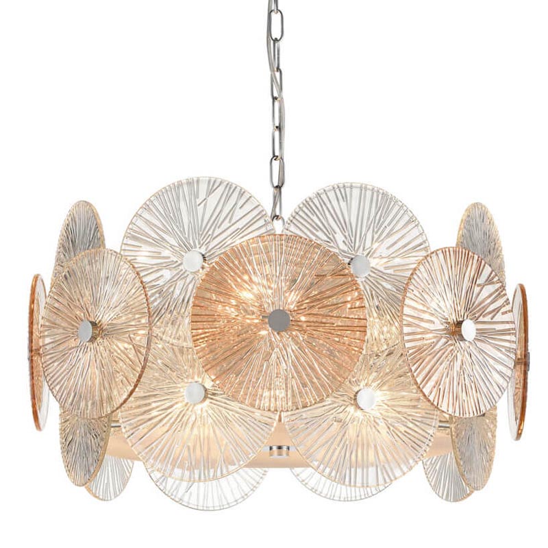 Люстра Decorative Glass discs Chandelier chrome Хром Прозрачный Люстра Decorative Glass discs Chandelier chrome Хром Прозрачный в Волгограде | Loft Concept