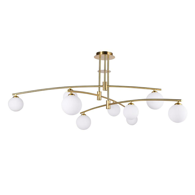 Люстра Glendon Chandelier 9 Balls Бронза Белый Люстра Glendon Chandelier 9 Balls Бронза Белый в Волгограде | Loft Concept