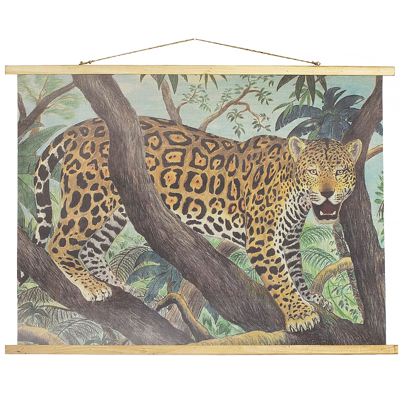 Подвесная картина Leopard Poster Мульти Зеленый Коричневый Подвесная картина Leopard Poster Мульти Зеленый Коричневый в Волгограде | Loft Concept