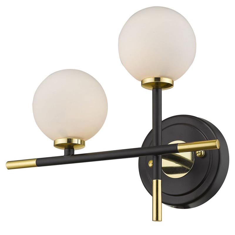 Бра Galant Sconce gold left Золотой Черный Белое матовое стекло Бра Galant Sconce gold left Золотой Черный Белое матовое стекло в Волгограде | Loft Concept
