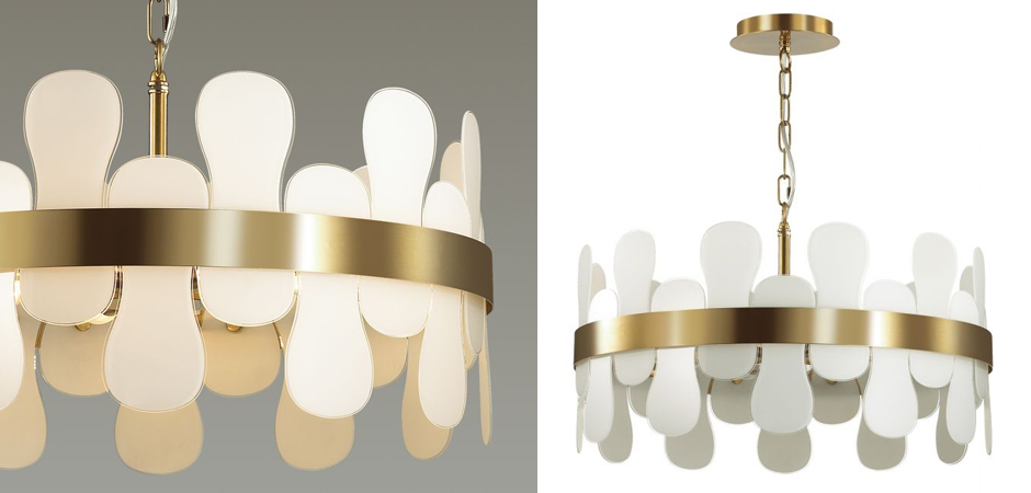 Люстра Eve Chandelier фигурное стекло диаметр 55 см Люстра Eve Chandelier фигурное стекло диаметр 55 см - Loft-Concept в Волгограде