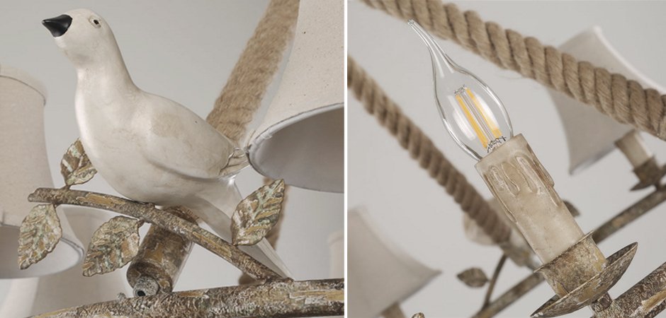 Люстра Norman Bird Forest Patina 6 Люстра Norman Bird Forest Patina 6 - Loft-Concept в Волгограде