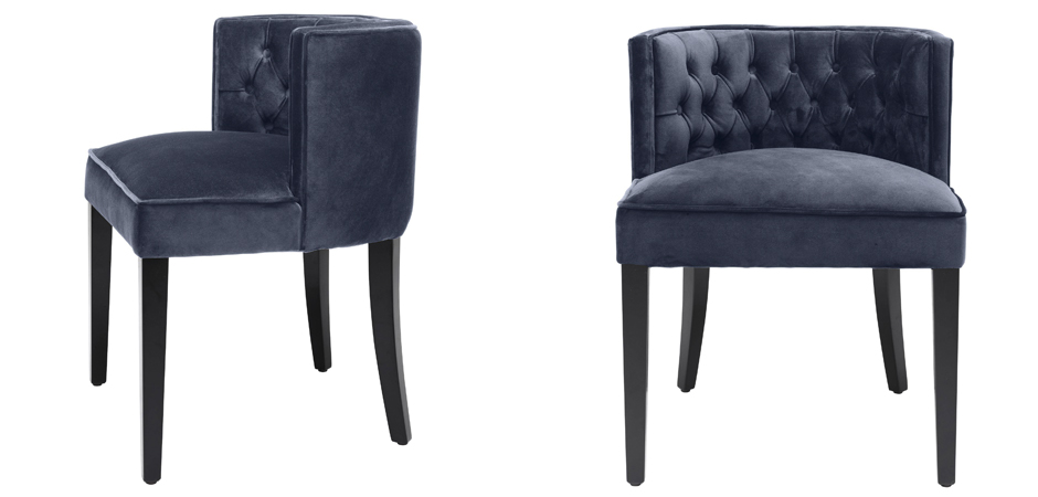 Стул Eichholtz Dining Chair Dearborn blue Стул Eichholtz Dining Chair Dearborn blue - Loft-Concept в Волгограде