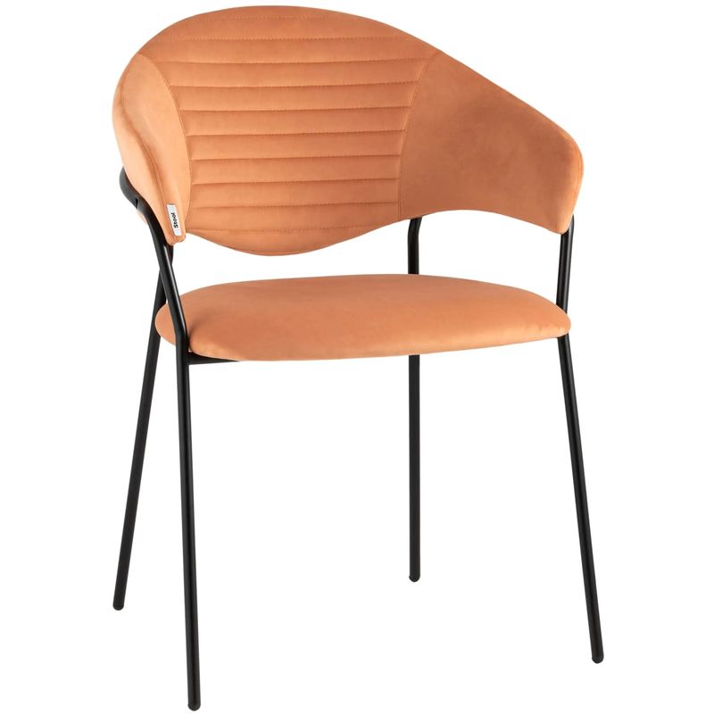 Стул Alexis Chair Оранжевый Велюр Оранжевый Черный Стул Alexis Chair Оранжевый Велюр Оранжевый Черный в Волгограде | Loft Concept