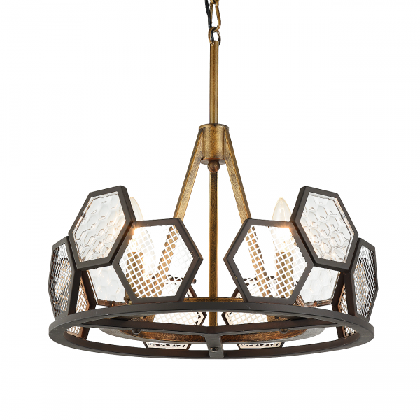 Люстра MetalComb Pendant 4 Черный Люстра MetalComb Pendant 4 Черный в Волгограде | Loft Concept