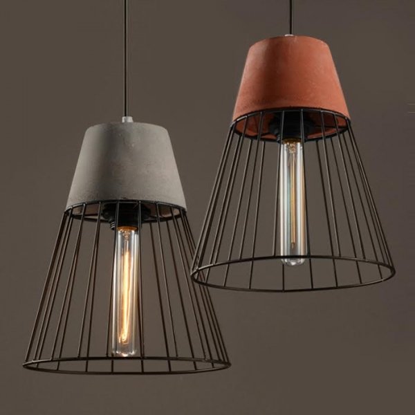 Подвесной светильник Cement Droplight Pendant Light cone Серый Красный Черный Подвесной светильник Cement Droplight Pendant Light cone Серый Красный Черный в Волгограде | Loft Concept