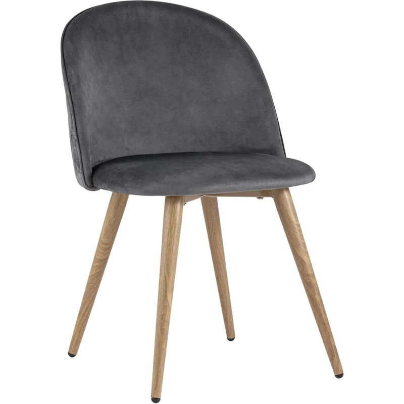 Стул Miruna Chair Спинка Ромбы Серый Велюр Серый Древесина Стул Miruna Chair Спинка Ромбы Серый Велюр Серый Древесина в Волгограде | Loft Concept