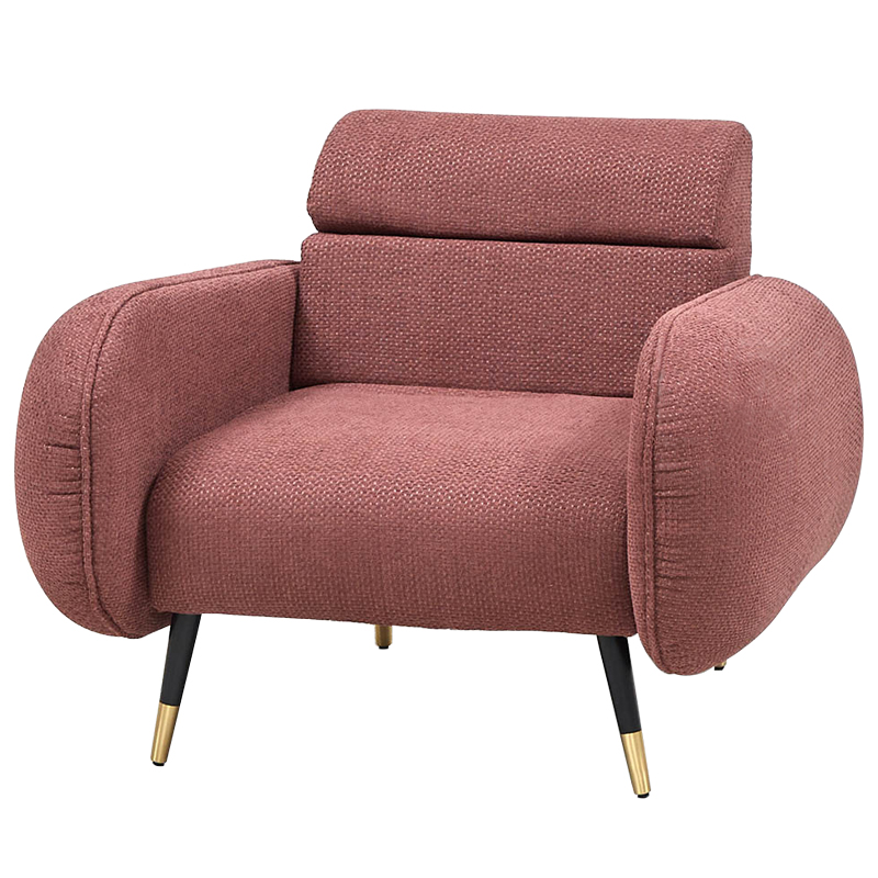 Кресло Hebert Armchair Красный Черный Латунь Кресло Hebert Armchair Красный Черный Латунь в Волгограде | Loft Concept
