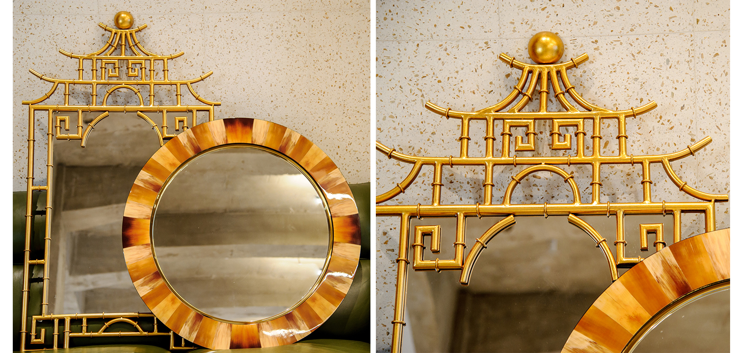 Зеркало Pagoda Mirror Gold 128 - фото