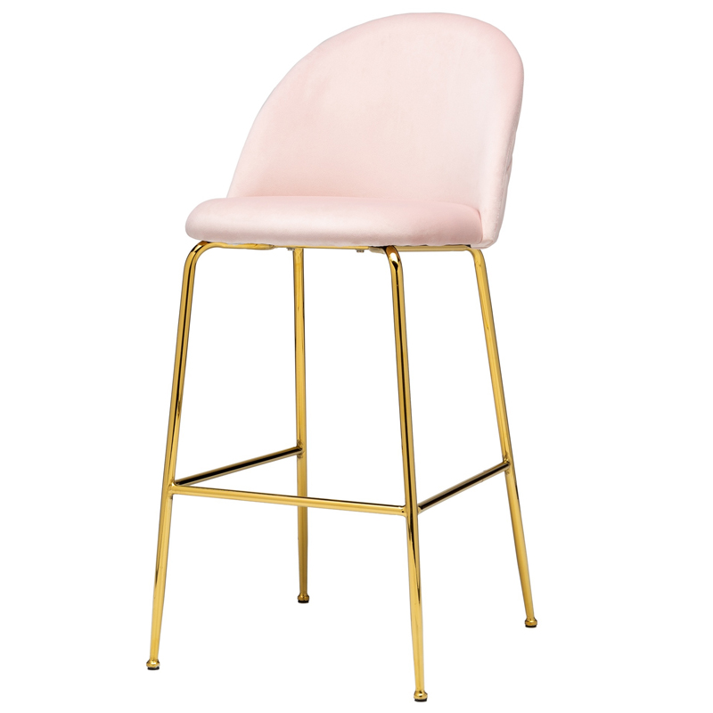 Барный стул Vendramin Bar Stool pink Розовый пастельный Глянцевое золото Барный стул Vendramin Bar Stool pink Розовый пастельный Глянцевое золото в Волгограде | Loft Concept