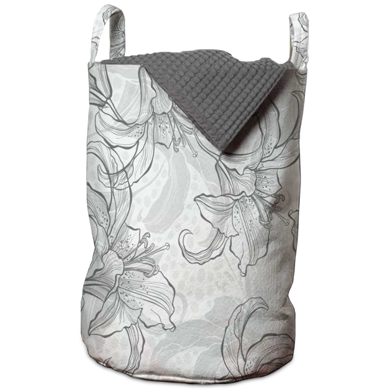 Корзина Black and White Flowers Basket Черно-белый Корзина Black and White Flowers Basket Черно-белый в Волгограде | Loft Concept