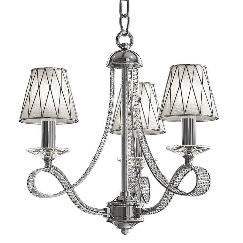 Люстра Franseza Chandelier chrome 52 Хром Белый Люстра Franseza Chandelier chrome 52 Хром Белый в Волгограде | Loft Concept