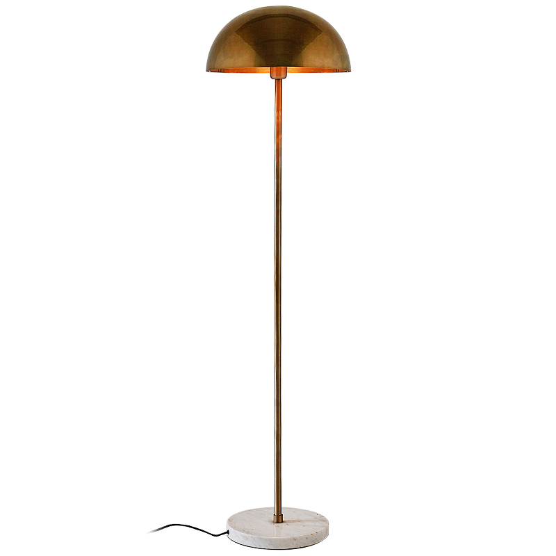 Торшер Riverside Floor Lamp Brass Латунь Белый Мрамор Bianco Торшер Riverside Floor Lamp Brass Латунь Белый Мрамор Bianco в Волгограде | Loft Concept