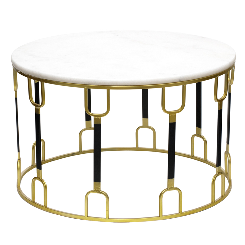 Приставной стол Dorius Side Table white marble Латунь Черный Белый Мрамор Bianco Приставной стол Dorius Side Table white marble Латунь Черный Белый Мрамор Bianco в Волгограде | Loft Concept