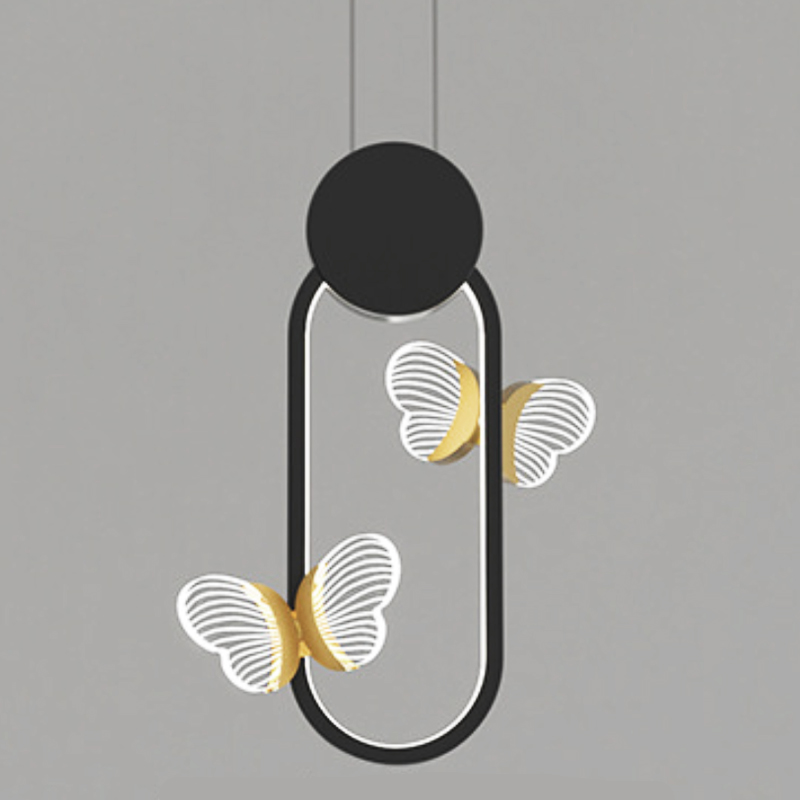 Светильник Butterfly Black Oval Прозрачный Черный Золотой Светильник Butterfly Black Oval Прозрачный Черный Золотой в Волгограде | Loft Concept