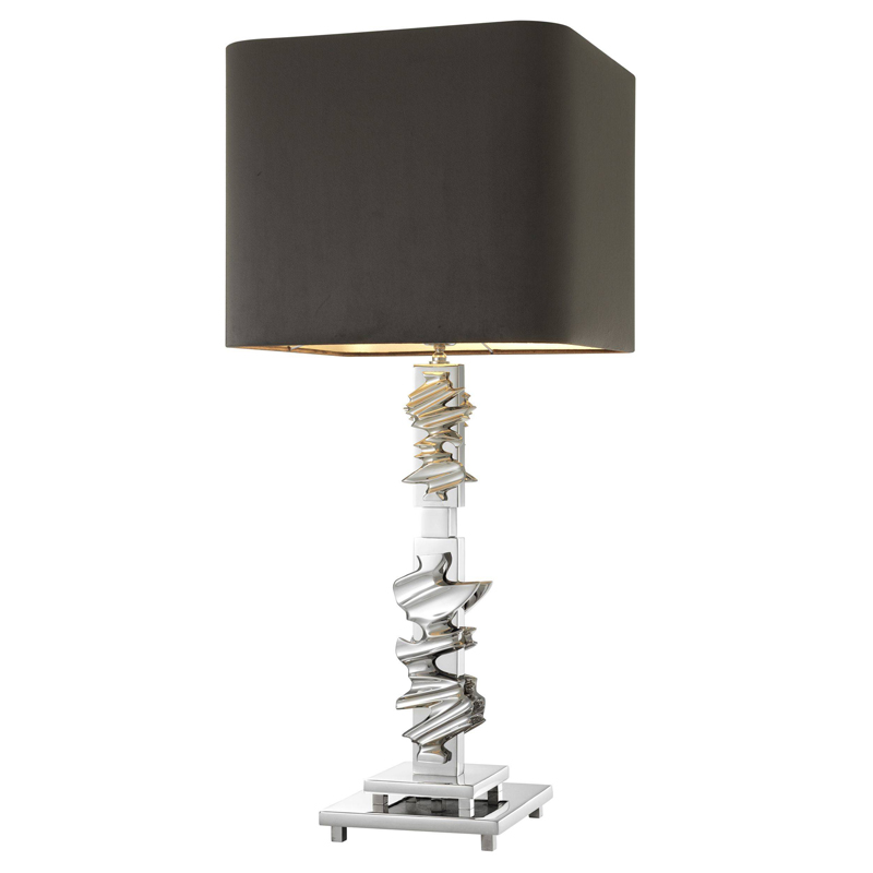 Настольная лампа Eichholtz Table Lamp Abruzzo Nickel Никель Серый Настольная лампа Eichholtz Table Lamp Abruzzo Nickel Никель Серый в Волгограде | Loft Concept