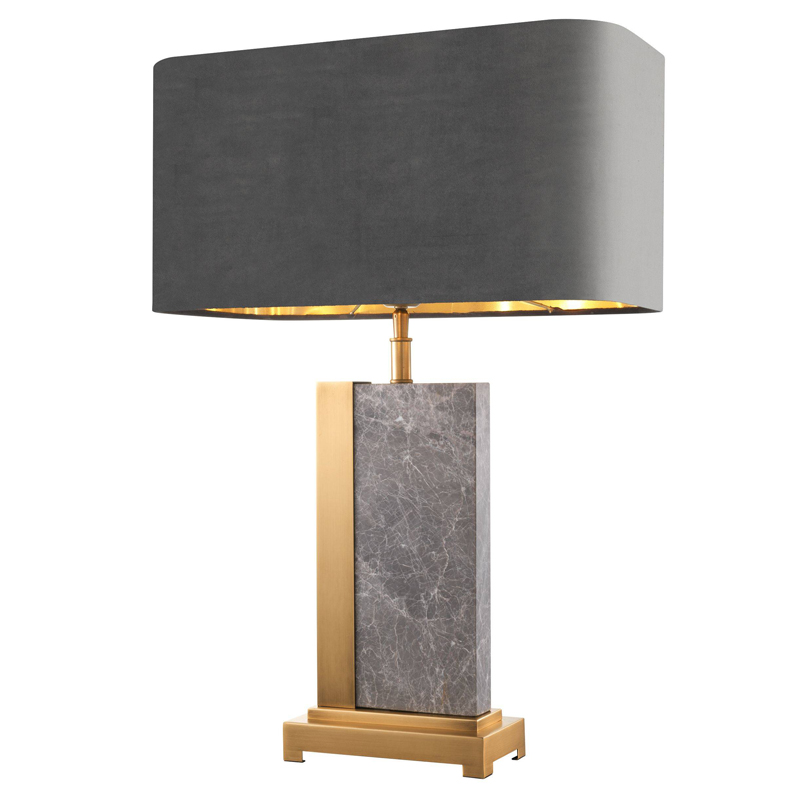 Настольная лампа Eichholtz Table Lamp Pietro Серый Латунь Античная полированная Настольная лампа Eichholtz Table Lamp Pietro Серый Латунь Античная полированная в Волгограде | Loft Concept