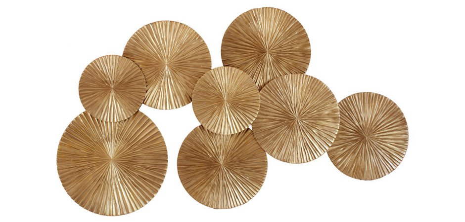 Арт-объект Apollo Gold Wall Plaque Disc Арт-объект Apollo Gold Wall Plaque Disc - Loft-Concept в Волгограде