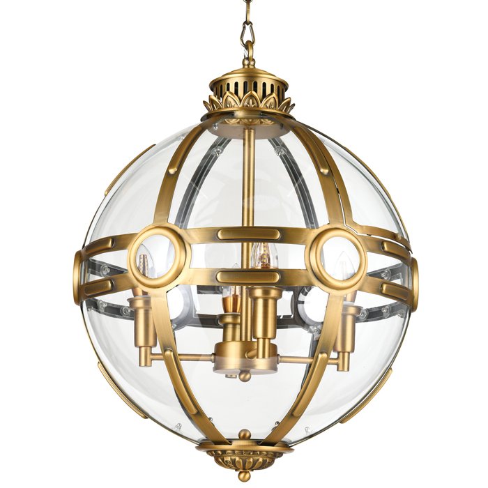 Люстра Eichholtz Lantern Hagerty Brass Прозрачное Стекло Латунь Люстра Eichholtz Lantern Hagerty Brass Прозрачное Стекло Латунь в Волгограде | Loft Concept