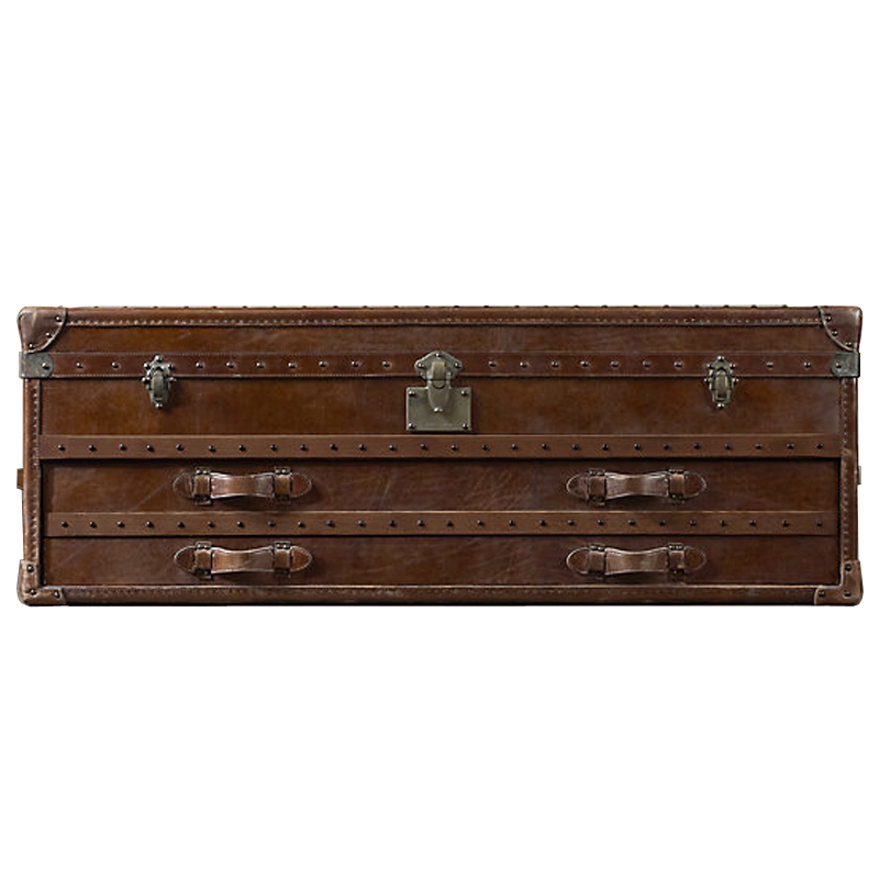 Restoration Hardware Mayfair Steamer Trunk Low Chest Коричневый винтаж Restoration Hardware Mayfair Steamer Trunk Low Chest Коричневый винтаж в Волгограде | Loft Concept