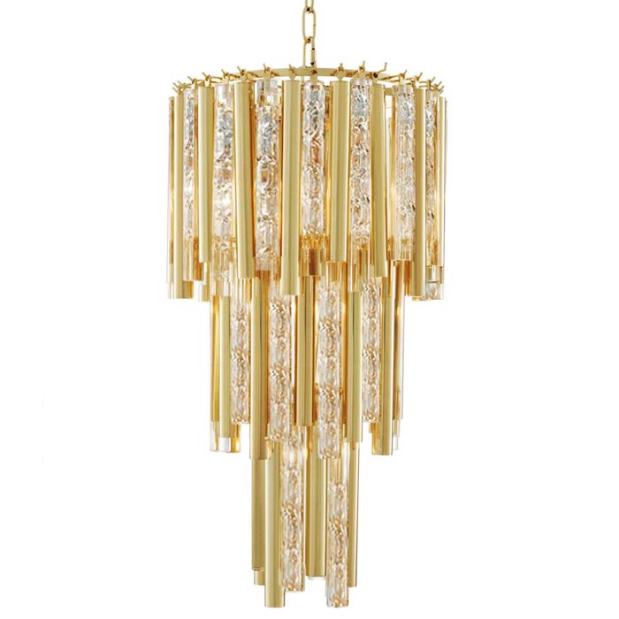 Люстра Eichholtz Chandelier Gigi S Gold Глянцевое золото Прозрачное Стекло Люстра Eichholtz Chandelier Gigi S Gold Глянцевое золото Прозрачное Стекло в Волгограде | Loft Concept