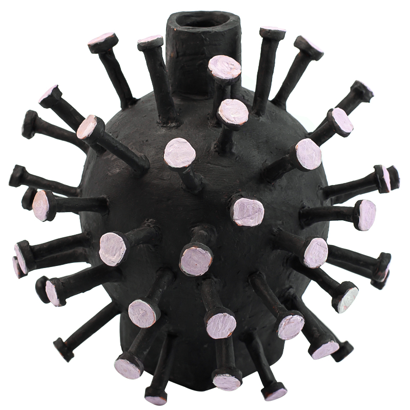 Ваза Khiry Round Spikes Vase Черный Розовый в Волгограде | Loft Concept 