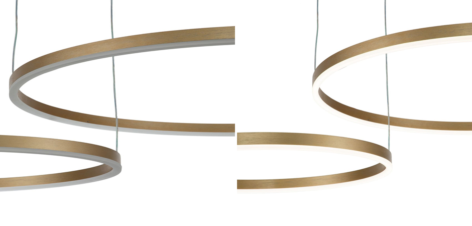 Подвесной светильник Neo Circles Double Gold Подвесной светильник Neo Circles Double Gold - Loft-Concept в Волгограде