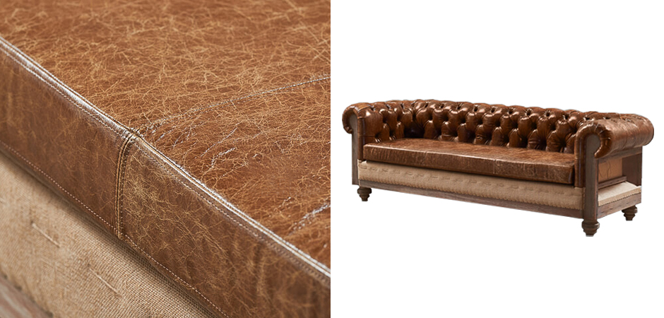 Диван Deconstructed Chesterfield Sofa triple Brown leather Диван Deconstructed Chesterfield Sofa triple Brown leather - Loft-Concept в Волгограде