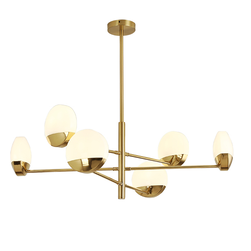 Люстра Perla Chandelier Глянцевое золото Белый Люстра Perla Chandelier Глянцевое золото Белый в Волгограде | Loft Concept