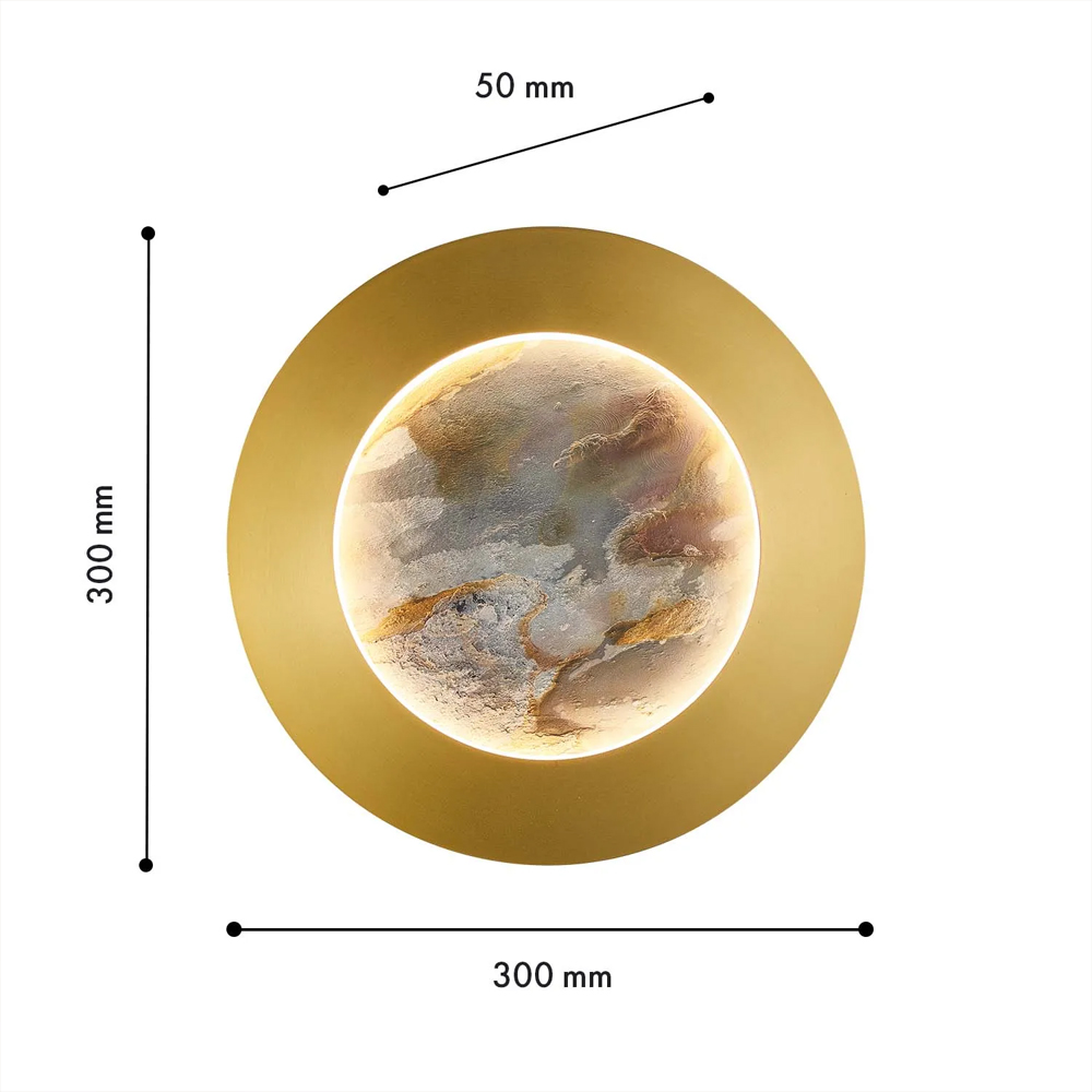 Бра в форме диска цвета латунь Brass Borders в Волгограде