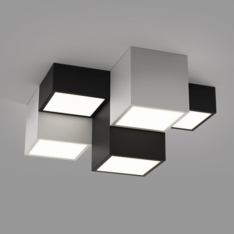 Комбинация из 5-ти геометрических потолочных светильников Five Geometric Lamps Черный Белый Комбинация из 5-ти геометрических потолочных светильников Five Geometric Lamps Черный Белый в Волгограде | Loft Concept