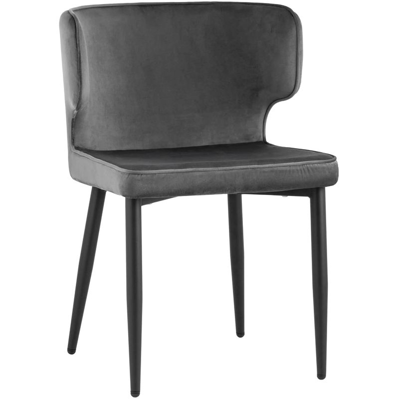 Стул Mateo Chair Серый Велюр Серый Черный Стул Mateo Chair Серый Велюр Серый Черный в Волгограде | Loft Concept