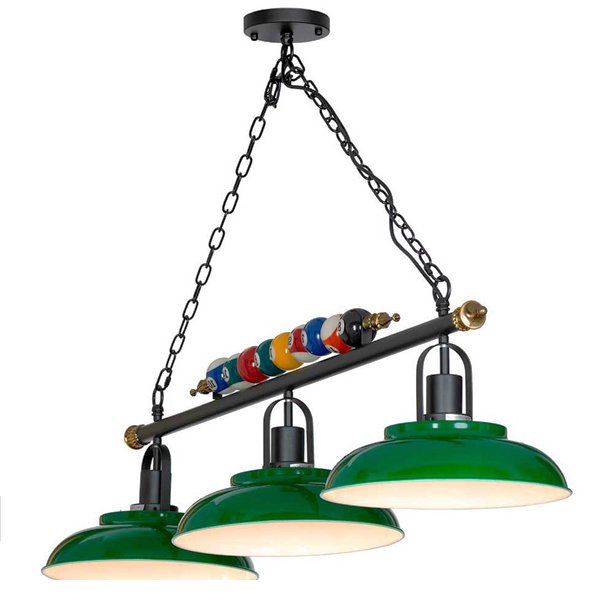 Светильник для бильярда Billiards Light Line 3 Черный Зеленый Светильник для бильярда Billiards Light Line 3 Черный Зеленый в Волгограде | Loft Concept