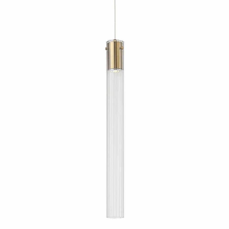 Подвесной светильник Jenae Glass Tube 65 Латунь Прозрачный Подвесной светильник Jenae Glass Tube 65 Латунь Прозрачный в Волгограде | Loft Concept