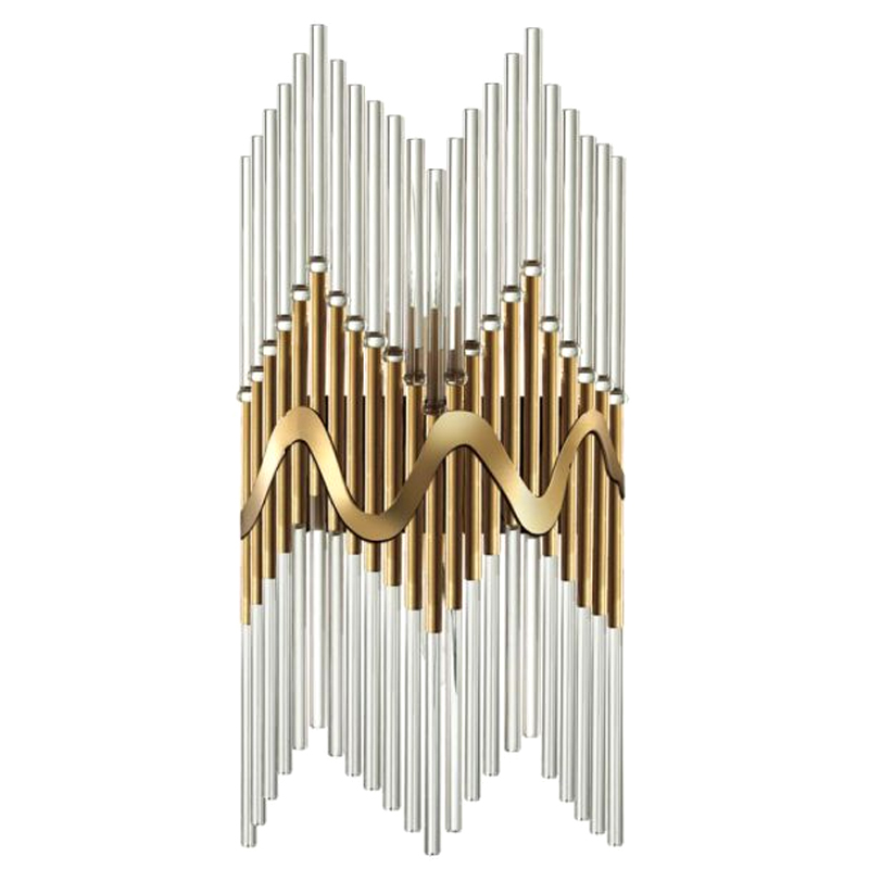 Бра Bronze Pipes стеклянное Бронза Прозрачный в Волгограде | Loft Concept 