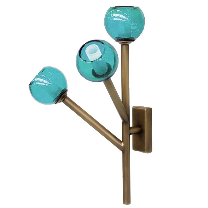 Бра Last Night Wall Lamp Turquoise Латунь Бирюзовый Бра Last Night Wall Lamp Turquoise Латунь Бирюзовый в Волгограде | Loft Concept