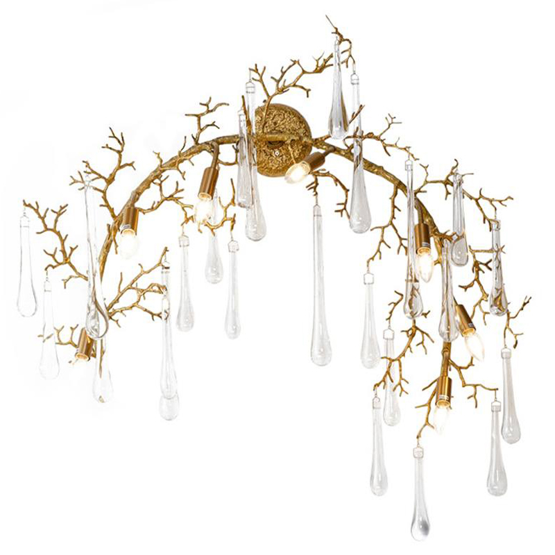 Бра Droplet Branch Gold Wall Lamp Золотой Прозрачное Стекло Бра Droplet Branch Gold Wall Lamp Золотой Прозрачное Стекло в Волгограде | Loft Concept