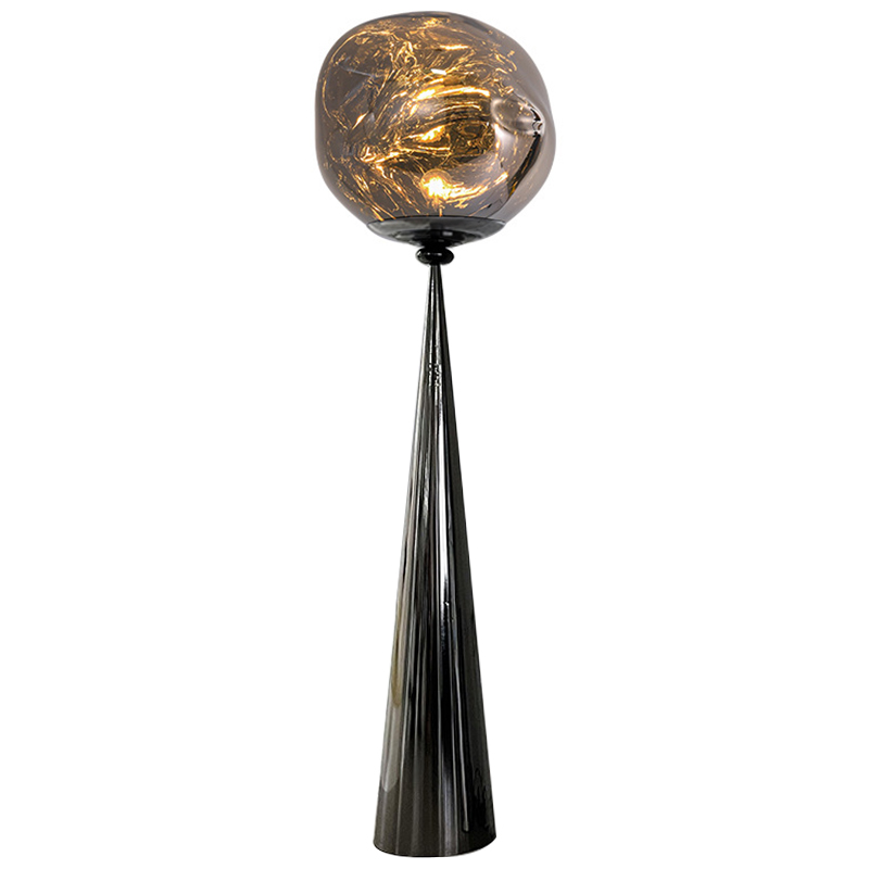Торшер Kaine Glass Metal Floor Lamp Прозрачное Стекло Черный Серебряный Стекло Смок Торшер Kaine Glass Metal Floor Lamp Прозрачное Стекло Черный Серебряный Стекло Смок в Волгограде | Loft Concept