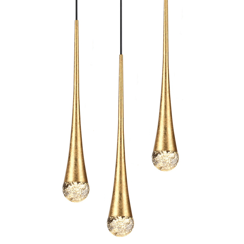 Подвесной светильник Golden Drop Lamp Золотой Прозрачное Стекло Подвесной светильник Golden Drop Lamp Золотой Прозрачное Стекло в Волгограде | Loft Concept